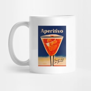 Retro Aperitivo Poster Aperitivo Homebar, Kitchen Bar Prints, Vintage Drinks, Recipe, Wall Art Mug